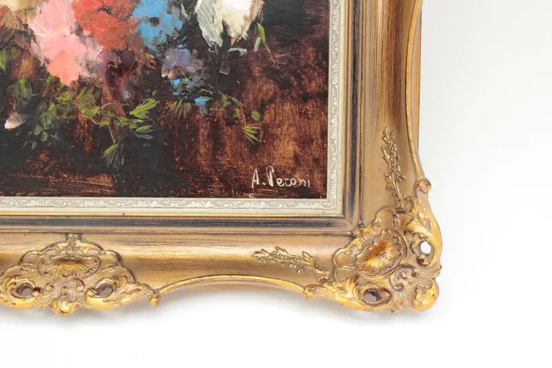 Pamono Armando Peroni, Still Life, 1950s, Oil on Canvas, Framed> Classical