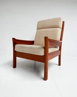 Pamono Armchair in Wood from Dyrlund, 1960s> Lounge Chairs & Armchairs