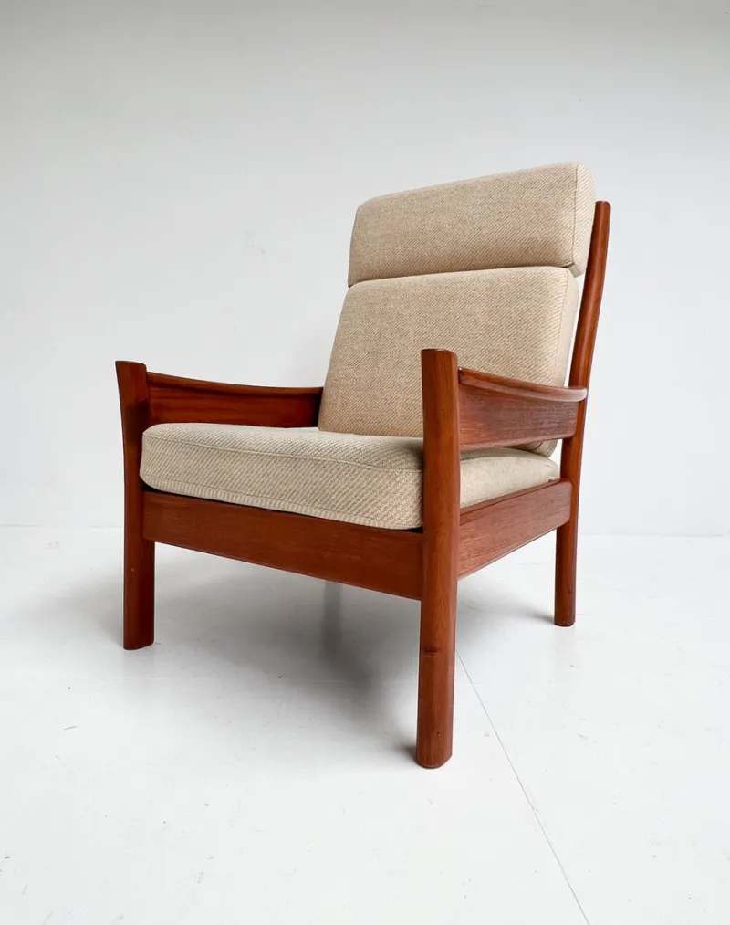 Pamono Armchair in Wood from Dyrlund, 1960s> Lounge Chairs & Armchairs