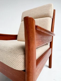Pamono Armchair in Wood from Dyrlund, 1960s><noscript><img width=