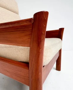 Pamono Armchair in Wood from Dyrlund, 1960s><noscript><img width=
