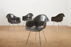 Best Pamono Armchair with Chrome-Plated Tubular Steel H-Base Frame and Dark Brown Fiberglass Shell by Ray and Charles Eames for Vitra, 1948