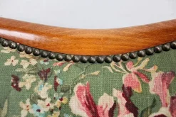 Pamono Armchairs and Chippendale Table in Solid Beech, 1950s, Set of 3><noscript><img width=