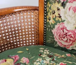 Pamono Armchairs and Chippendale Table in Solid Beech, 1950s, Set of 3><noscript><img width=