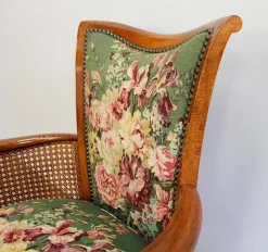 Pamono Armchairs and Chippendale Table in Solid Beech, 1950s, Set of 3><noscript><img width=