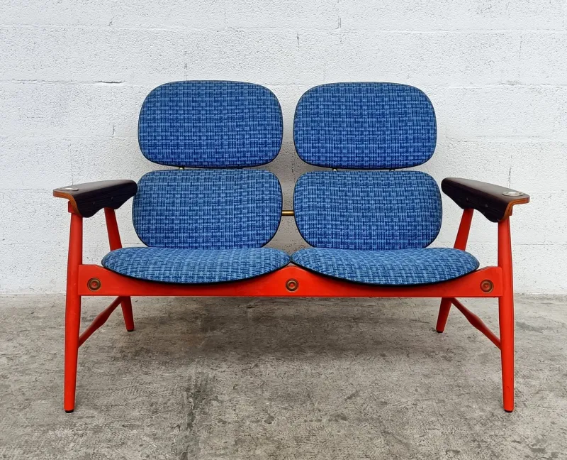 Pamono Armchairs, Sofa and Coffee Table by Marco Zanuso for Poltronova, 1960s, Set of 4