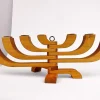 Hot Pamono 7-Armed Wooden Menora Candleholder by Jonas Grundell, 1980s