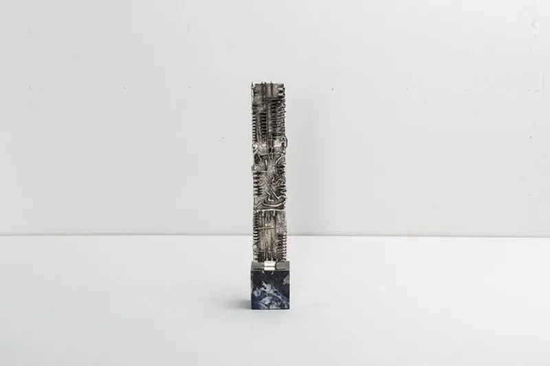 Pamono Arnaldo Pomodoro, Stars, 1977, Chromed Silver> Mid-Century