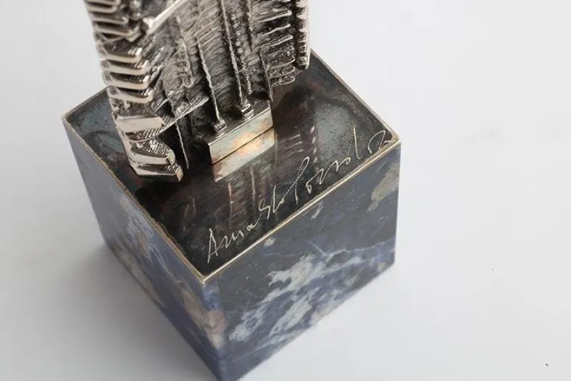 Pamono Arnaldo Pomodoro, Stars, 1977, Chromed Silver> Mid-Century