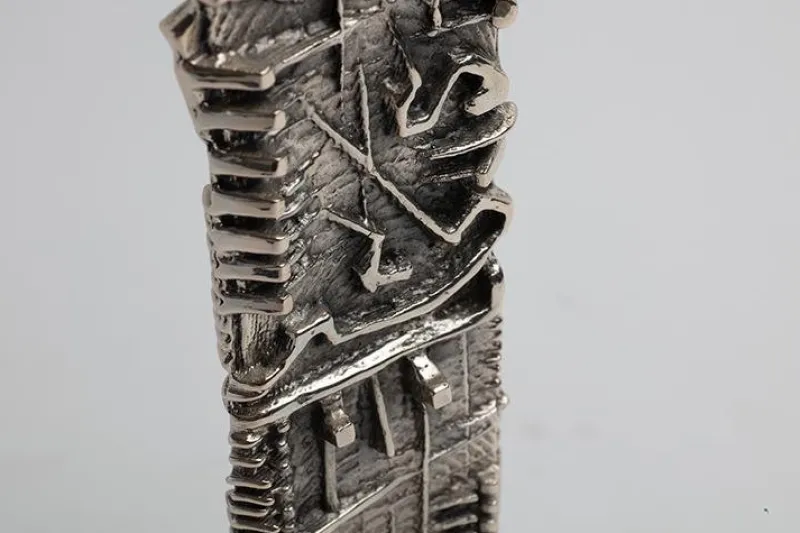 Pamono Arnaldo Pomodoro, Stars, 1977, Chromed Silver> Mid-Century