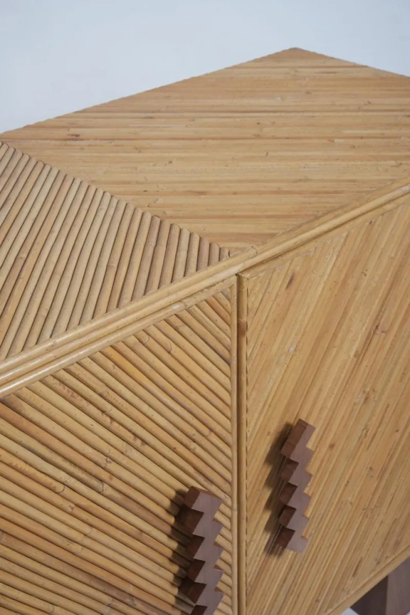 Pamono Arrabida Rattan and Walnut Sideboard by Barracuda Interiors> Storage