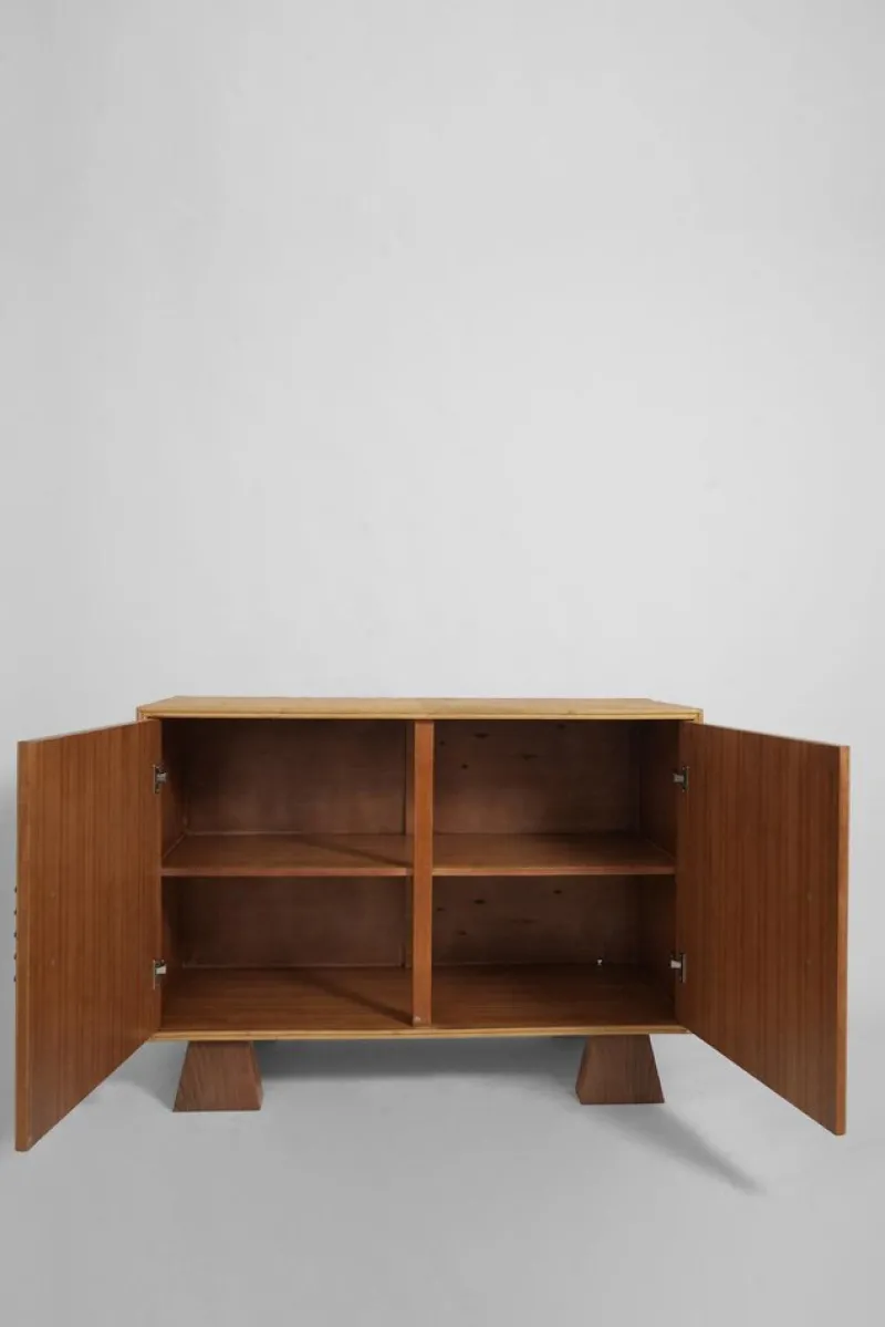 Pamono Arrabida Rattan and Walnut Sideboard by Barracuda Interiors> Storage