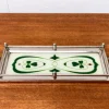 New Pamono Art Deco / Art Noveau Metal and Glass Tray