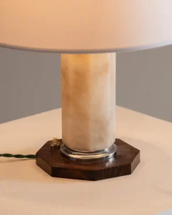 Discount Pamono Art Deco Alabaster Lamp, 1930s