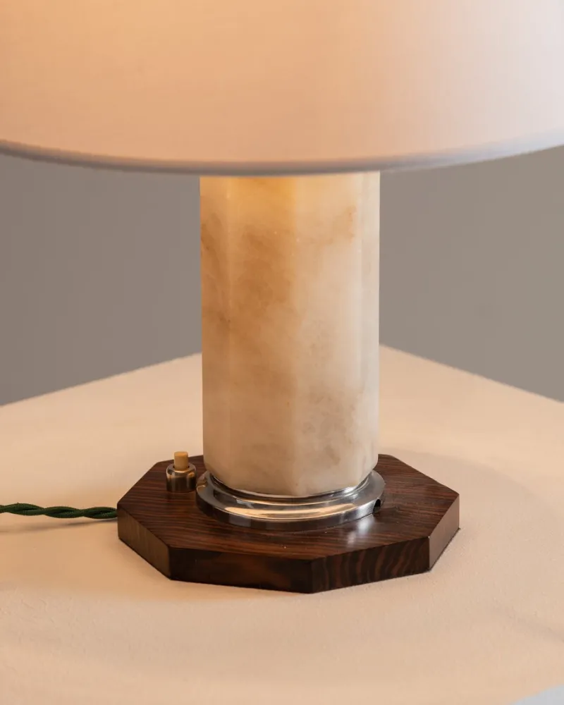 Discount Pamono Art Deco Alabaster Lamp, 1930s