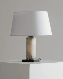Discount Pamono Art Deco Alabaster Lamp, 1930s