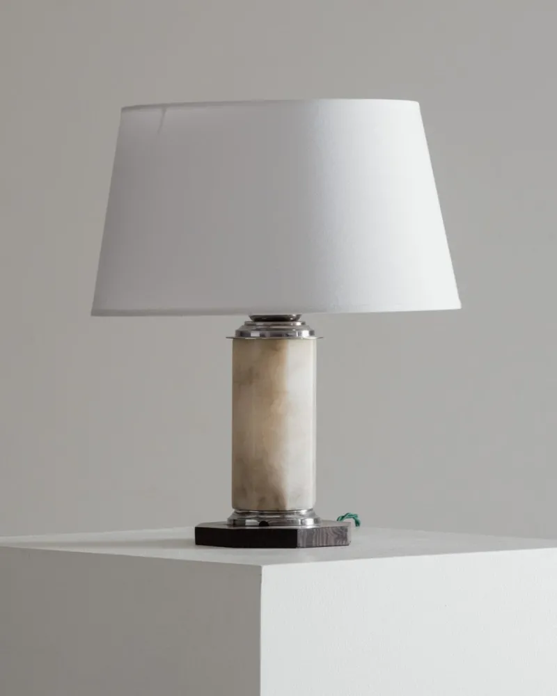 Discount Pamono Art Deco Alabaster Lamp, 1930s
