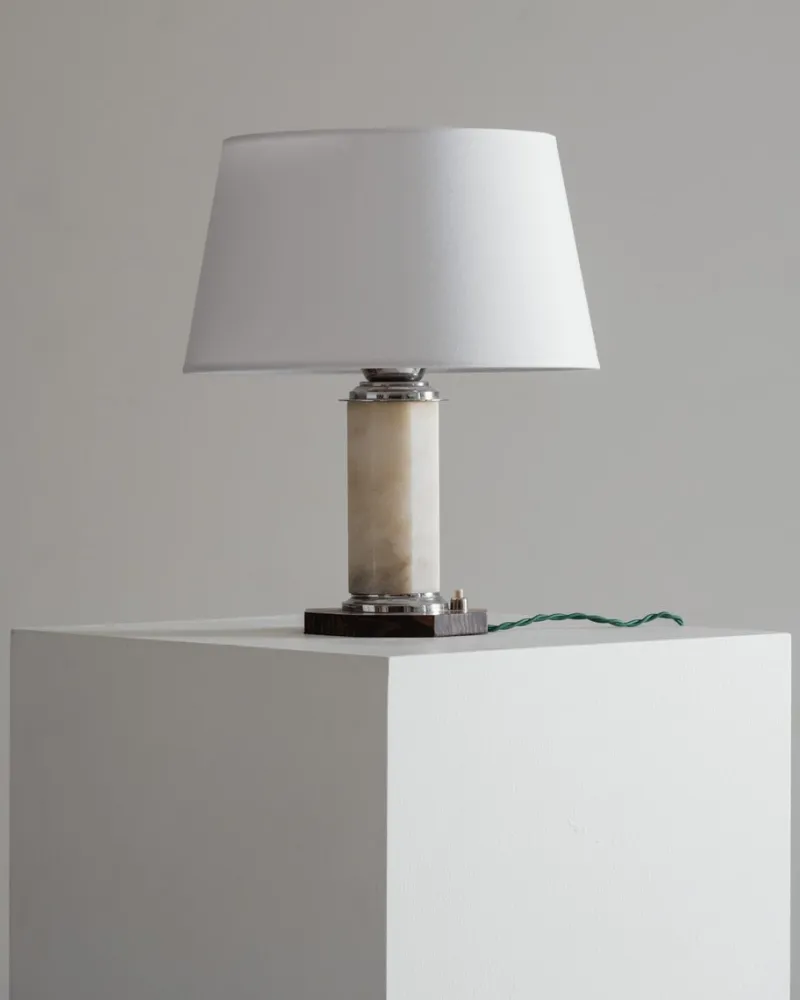 Discount Pamono Art Deco Alabaster Lamp, 1930s