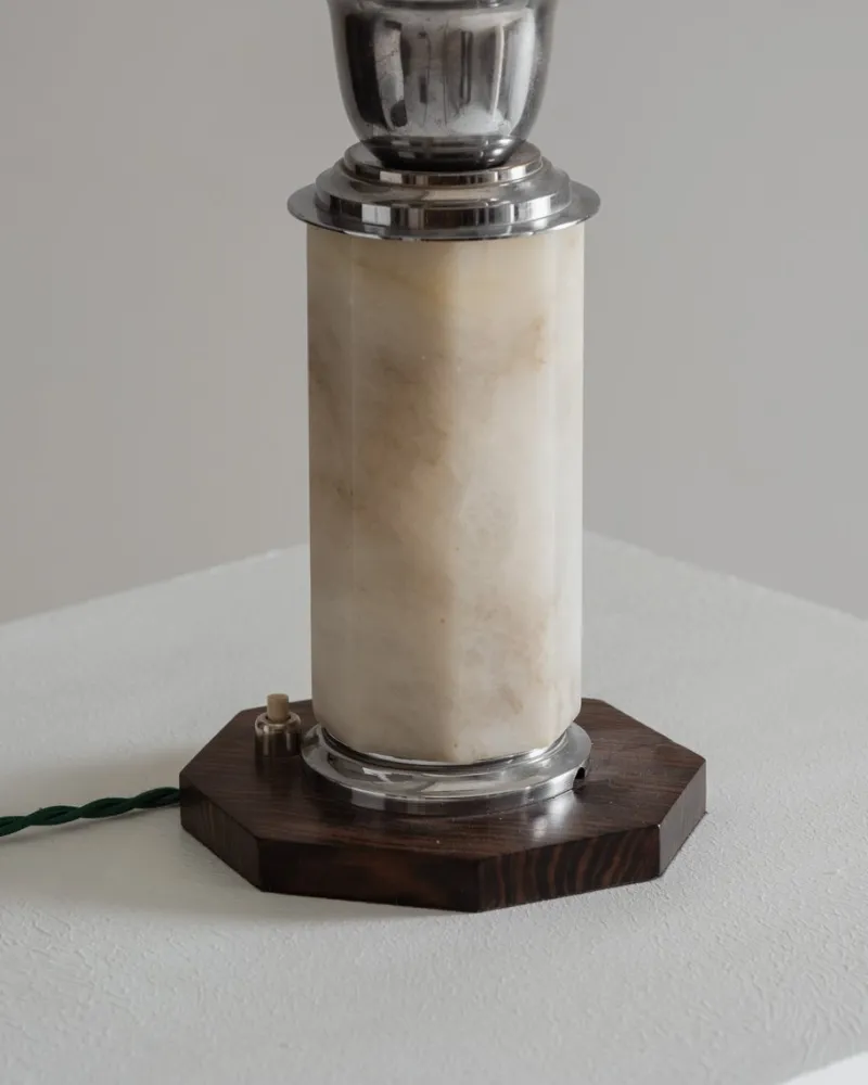 Discount Pamono Art Deco Alabaster Lamp, 1930s
