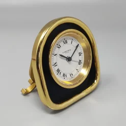 Pamono Art Deco Alarm Clock 24k Gold Plated from Cartier, 1980s><noscript><img width=