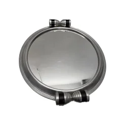 Pamono Art Deco Aluminium Tray with Mirror, 1930s> Trays