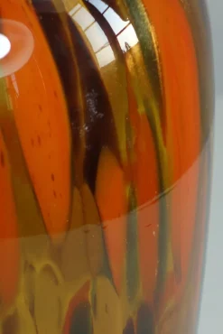 Pamono Art Deco Amber and Spotted Gold Avventurina Murano Glass Vase, 1930s><noscript><img width=