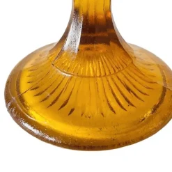 Pamono Art Deco Amber Glass Fruit Bowl on Foot, 1930s><noscript><img width=