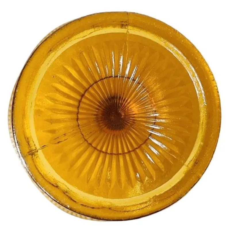 Pamono Art Deco Amber Glass Fruit Bowl on Foot, 1930s> Bowls
