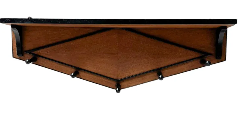 New Pamono Art Deco Amsterdam School Wall Coat Rack, 1920s