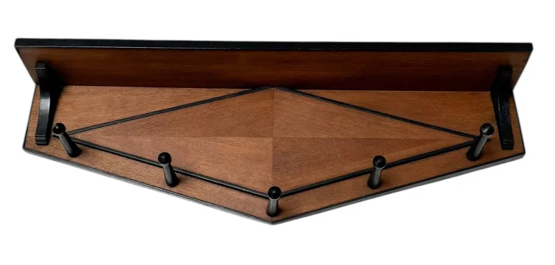 New Pamono Art Deco Amsterdam School Wall Coat Rack, 1920s