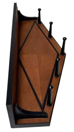 New Pamono Art Deco Amsterdam School Wall Coat Rack, 1920s