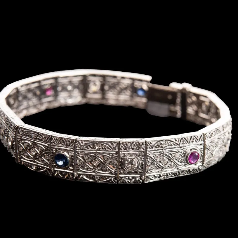 Pamono Art Deco Armband in Platium, 1920s> Bracelets