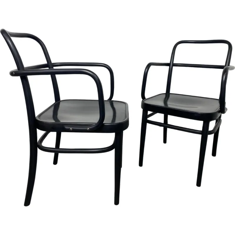 Pamono Art Deco Armchairs No. a 64f attributed to Adolf Gustav Schneck for Thonet Mundus, 1930s, Set of 2> Side Chairs & Dining Chairs