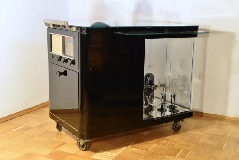 Pamono Art Deco Bar Trolley, 1940s> Serving Bar Carts & Trolleys