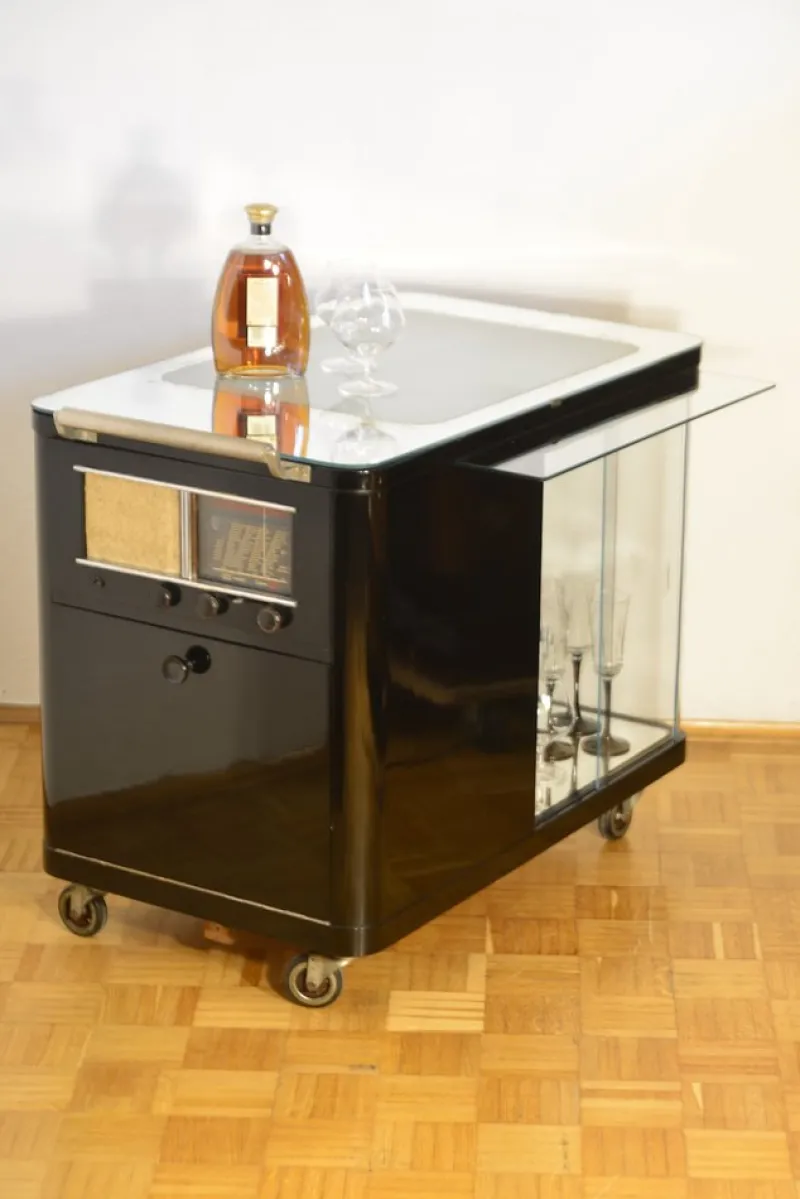 Pamono Art Deco Bar Trolley, 1940s> Serving Bar Carts & Trolleys