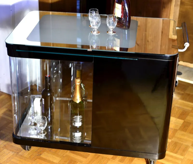 Pamono Art Deco Bar Trolley, 1940s> Serving Bar Carts & Trolleys