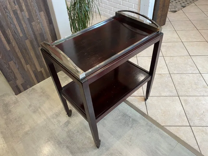 Pamono Art Deco Bar Trolley with Removable Tray, 1930s> Serving Bar Carts & Trolleys