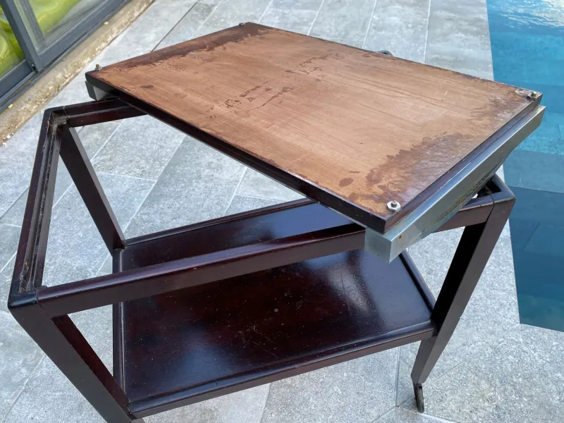 Pamono Art Deco Bar Trolley with Removable Tray, 1930s> Serving Bar Carts & Trolleys