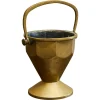 Pamono Art Deco Basket with Handle in Patinated Brass Early 20th Century, 1940s> Trunks Crates & Baskets