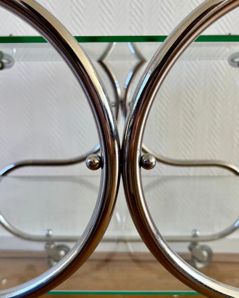 Hot Pamono Art Deco Bauhaus Chromed Bar Cart by Willem Hendrik Gispen