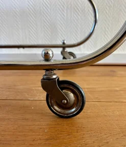 Hot Pamono Art Deco Bauhaus Chromed Bar Cart by Willem Hendrik Gispen