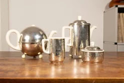 Pamono Art Deco Bauhaus Coffee & Tea Service by Atelier Mayer for Hutschenreuther WMF, 1930s, Set of 4><noscript><img width=