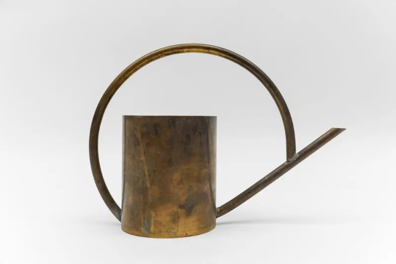 Hot Pamono Art Deco Bauhaus Watering Can in Massive Brass, Germany, 1950s