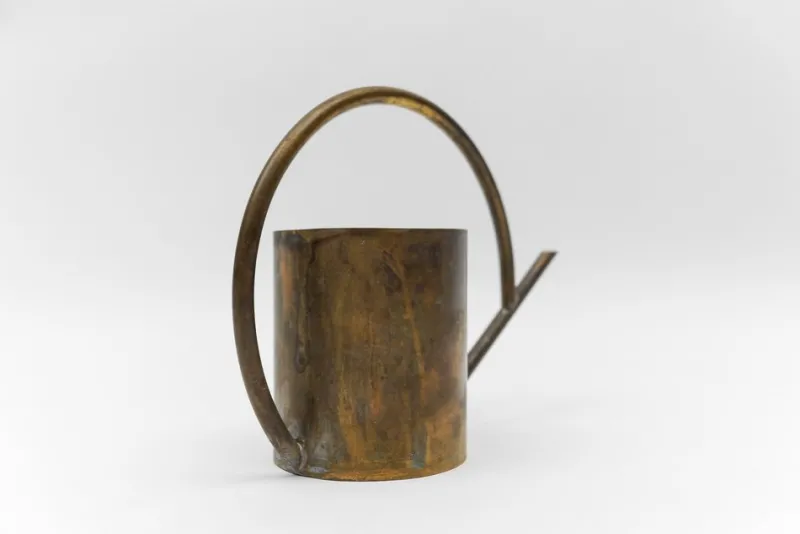 Hot Pamono Art Deco Bauhaus Watering Can in Massive Brass, Germany, 1950s