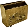 Discount Pamono Art Deco Beaten Brass Magazine Rack in Brass, 1920s