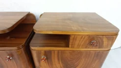 Pamono Art Deco Bedside Tables by Jindrich Halabala for Up Závody, 1940s, Set of 2><noscript><img width=
