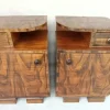Pamono Art Deco Bedside Tables by Jindrich Halabala, 1940s, Set of 2> Nightstands