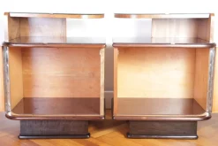 Pamono Art Deco Bedside Tables by Jindrich Halabala for Up Zavody, 1940s, Set of 2><noscript><img width=