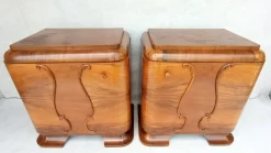 Pamono Art Deco Bedside Tables by Jindrich Halabala for Up Závody, 1930s, Set of 2> Nightstands