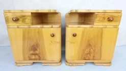 Clearance Pamono Art Deco Bedside Tables by Jindřich Halabala for Up Závody, 1950s, Set of 2